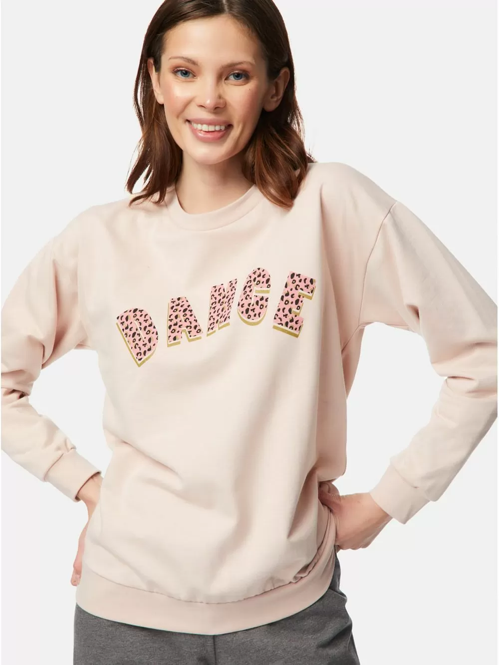 Γυναικεία Πυτζάμα MINERVA Dance Φούτερ - 100% Βαμβάκι Interlock