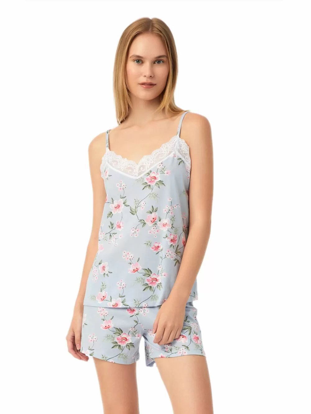 Γυναικεία Πυτζάμα MINERVA Bloom - 100% Βαμβακερή