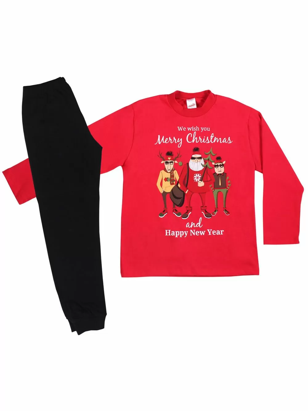 Παιδική - Εφηβική Πυτζάμα MINERVA Xmas  & New Year - 100% Aγνό Βαμβάκι 