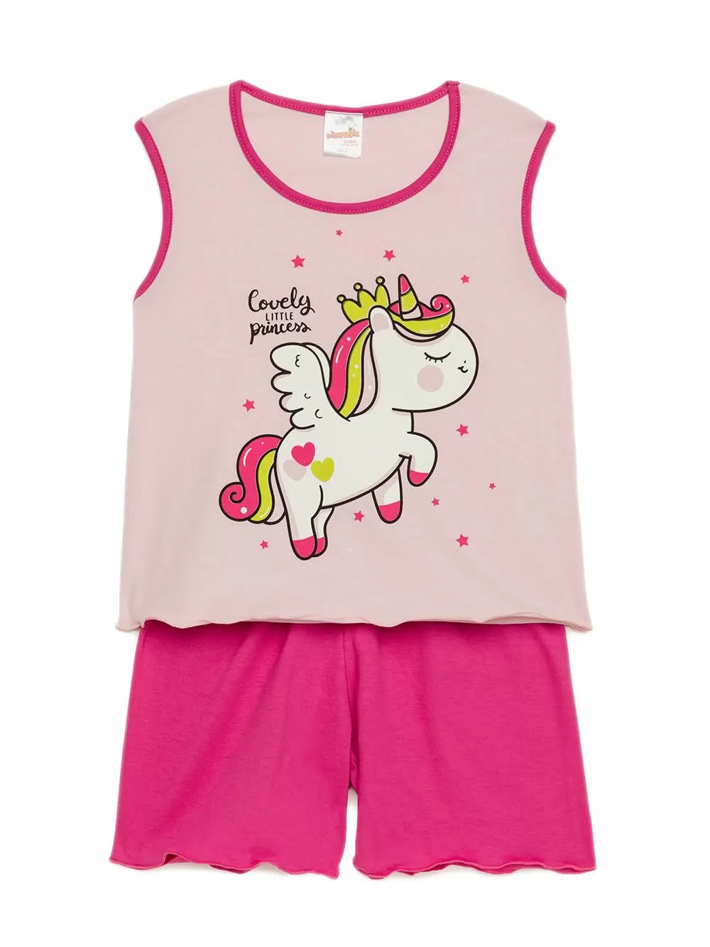 Βρεφική Πυτζάμα MINERVA για Κορίτσι Unicorn - 100% Αγνό Βαμβάκι