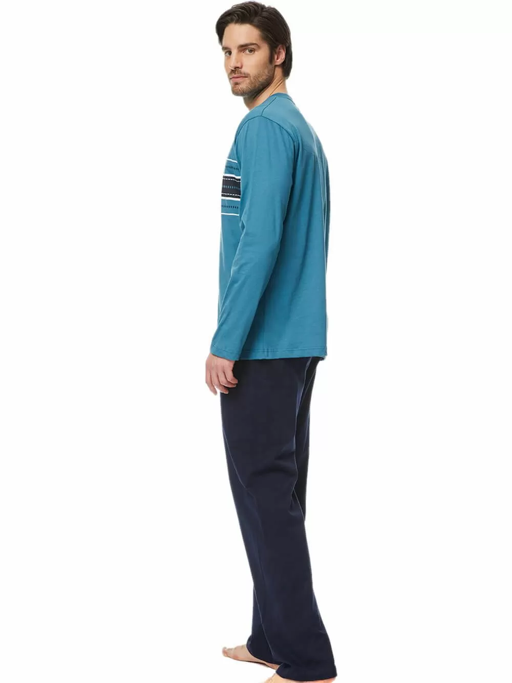 Ανδρική Πυτζάμα MINERVA STRIPE - 100% Βαμβάκι Interlock