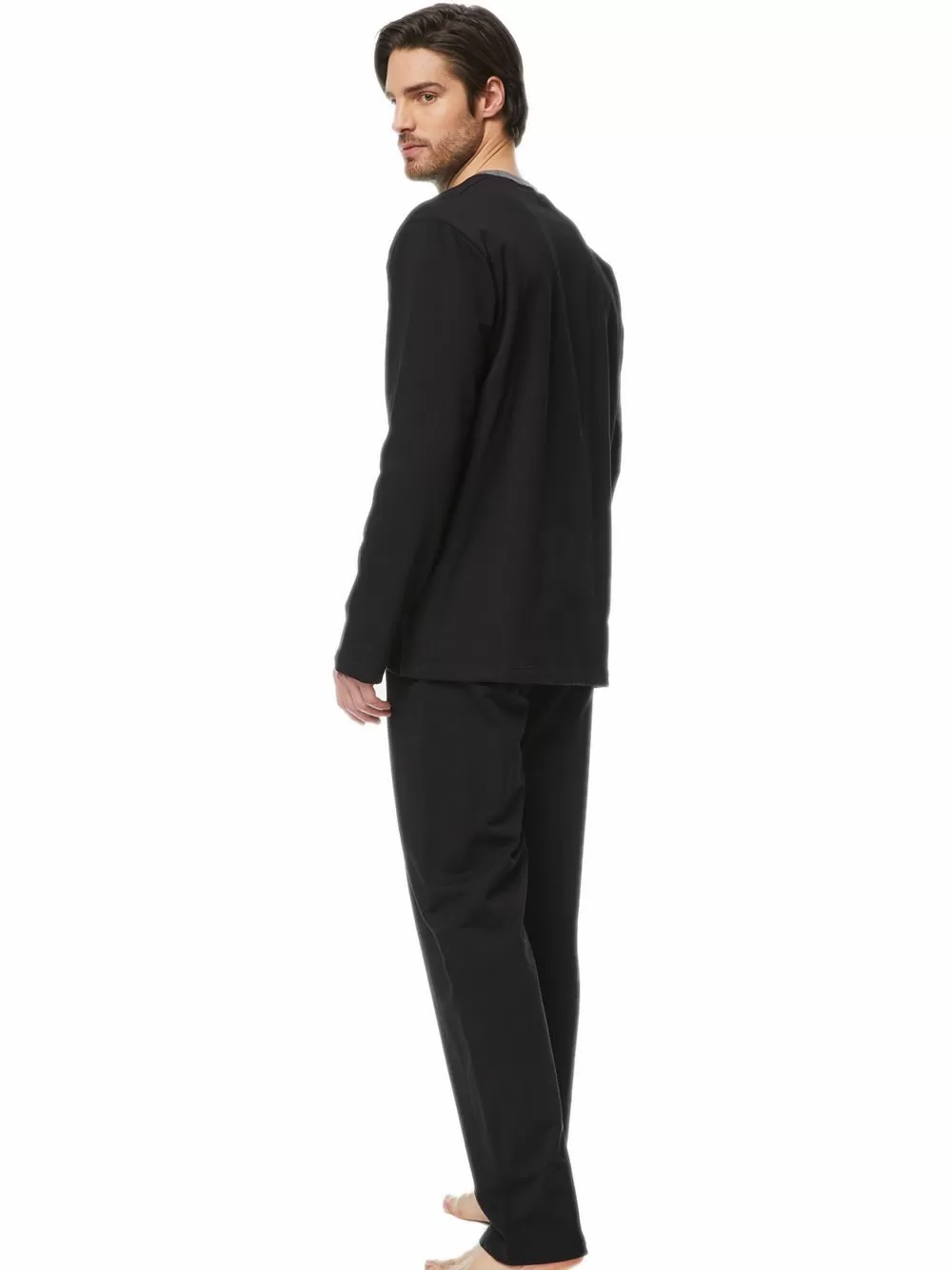 Ανδρική Πυτζάμα MINERVA Φούτερ Hard To Sleep -100% Βαμβάκι