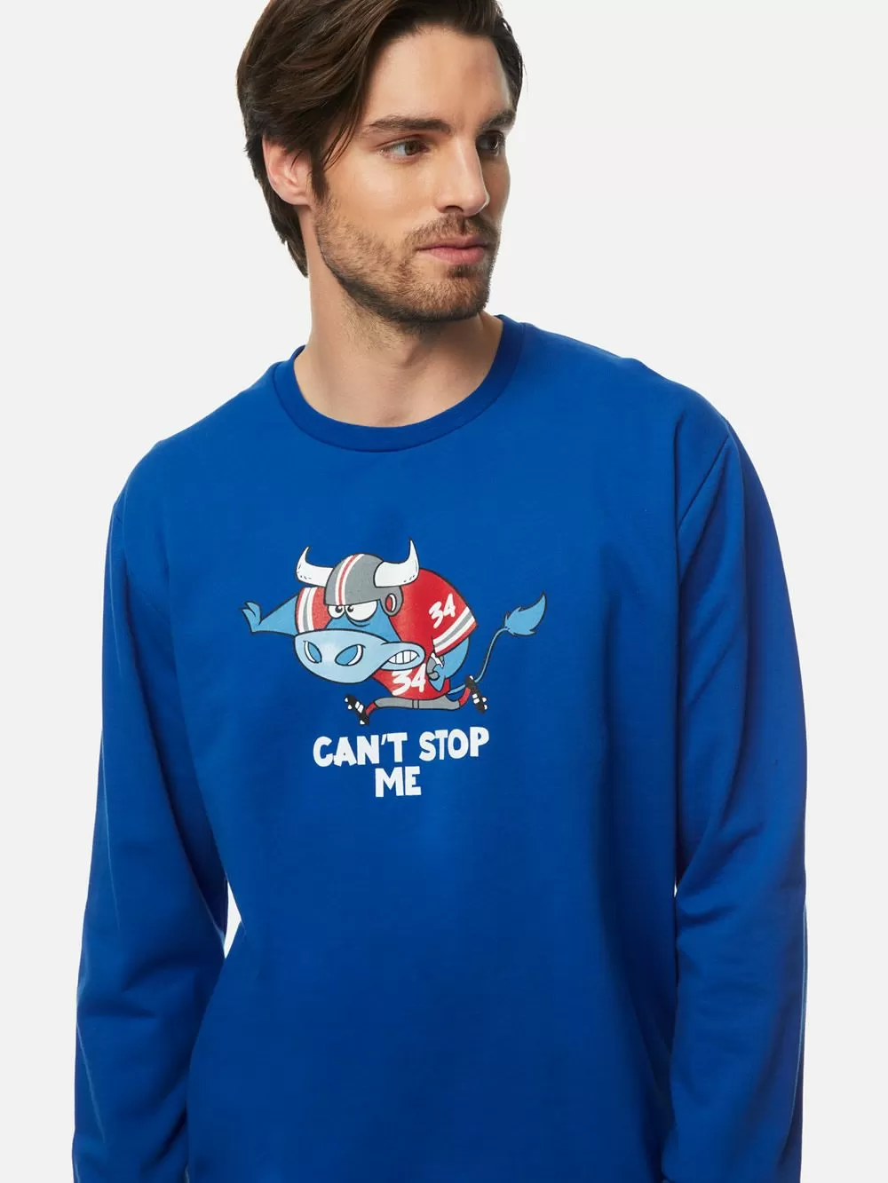 Ανδρική Πυτζάμα MINERVA Φούτερ Can't Stop Me -100% Βαμβάκι Πενιέ