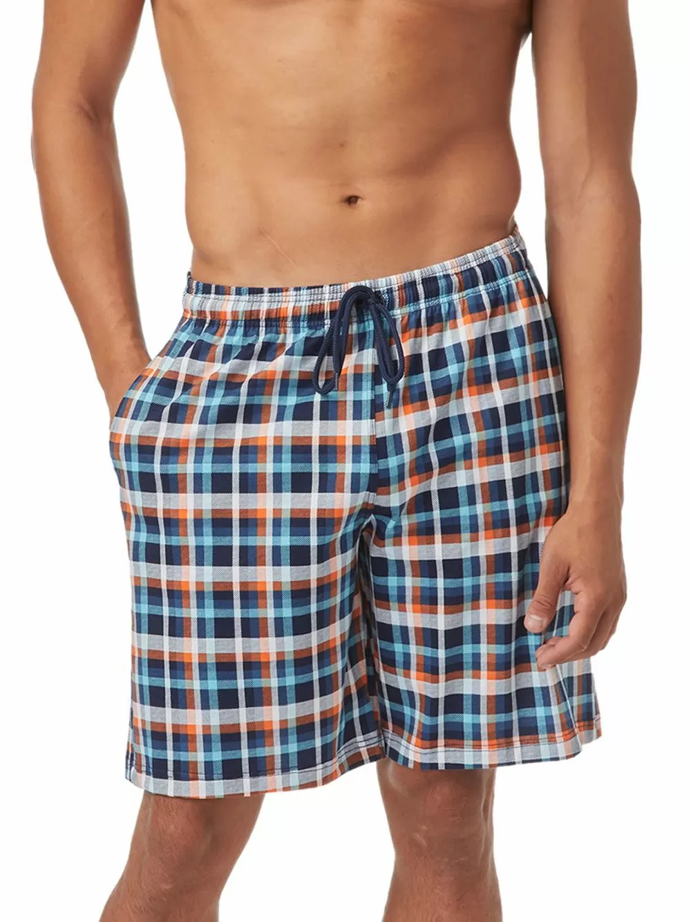 Ανδρική Βερμούδα Σορτς MINERVA - 100% Βαμβακερό - Καρό Σχέδιο 