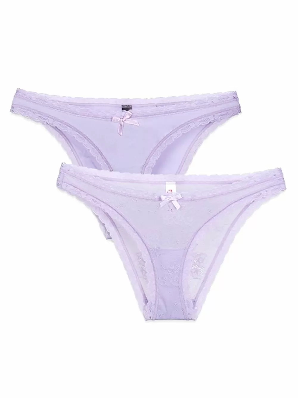 Σλιπ Minerva Mini - Χαμηλό & Κοφτό - Δαντελένιο Σχέδιο - 2 Τεμάχια 