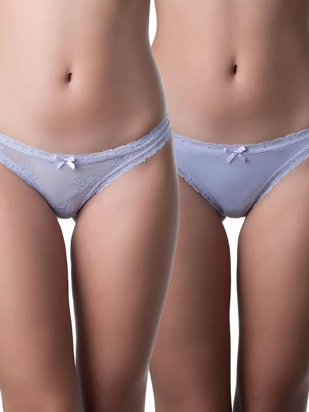 Σλιπ Minerva Mini - Χαμηλό & Κοφτό - Δαντελένιο Σχέδιο - 2 Τεμάχια 