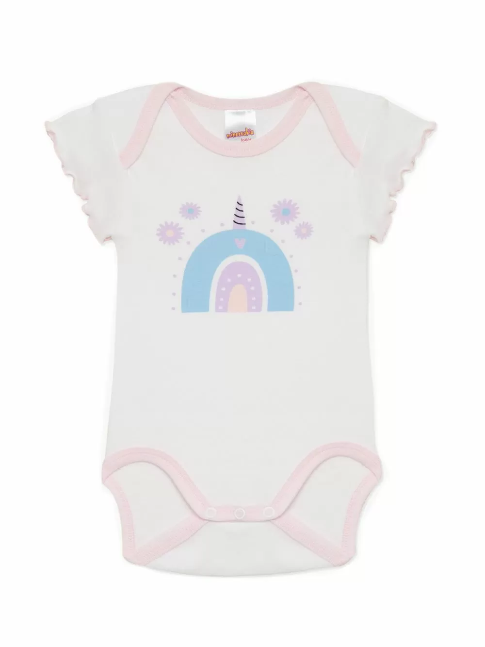 Βρεφικά Κορμάκια MINERVA Magic για Κορίτσι - 100% Αγνό Βαμβάκι - Πακέτο με 3