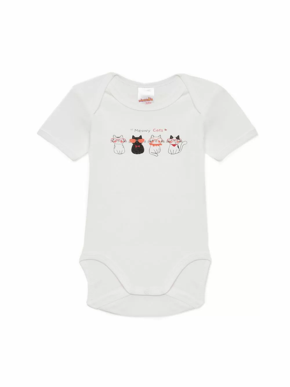 Βρεφικά Κορμάκια MINERVA Kitty για Κορίτσι - 100% Αγνό Βαμβάκι - Πακέτο με 4