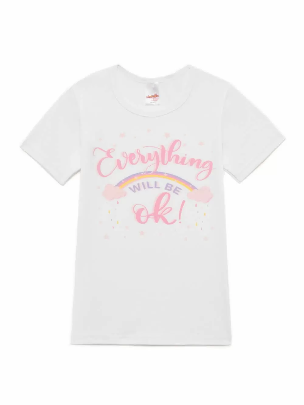 Εφηβική Φανέλα MINERVA Rainbow για Κορίτσι - Κοντό Μανίκι - 100% Βαμβακερή 