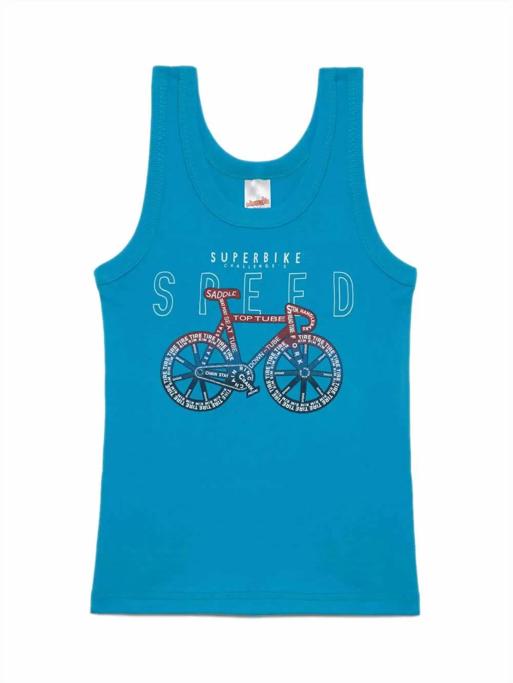 Εφηβική Φανέλα MINERVA για Αγόρι Bike - Λεπτή Τιράντα - 100% Βαμβακερή 