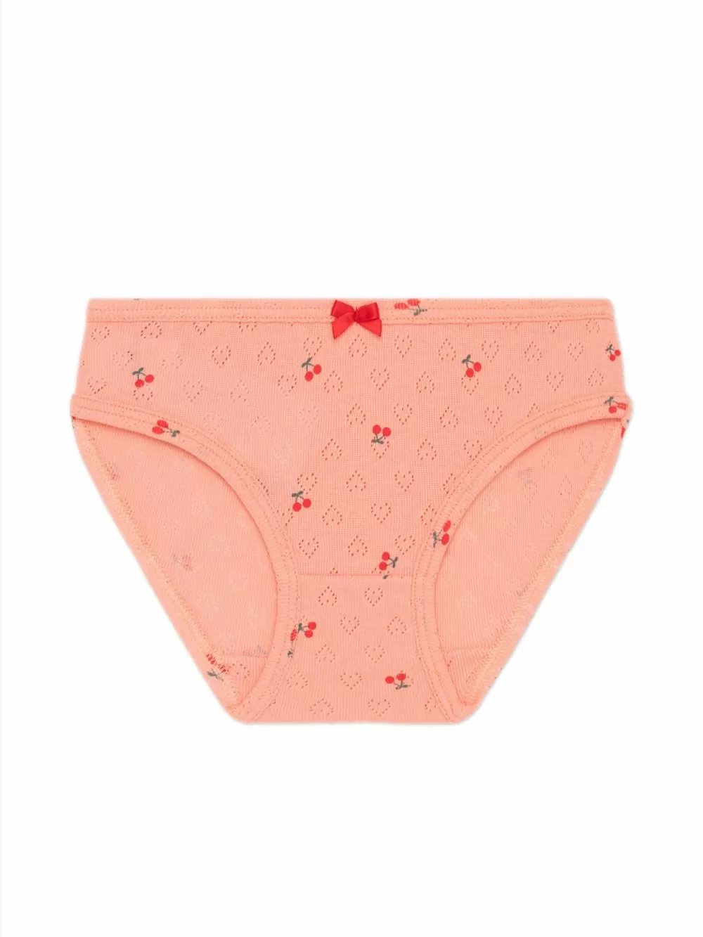 Παιδικό Σλιπ MINERVA για Κορίτσι Cherries Pointelle - 100% Αγνό Βαμβάκι