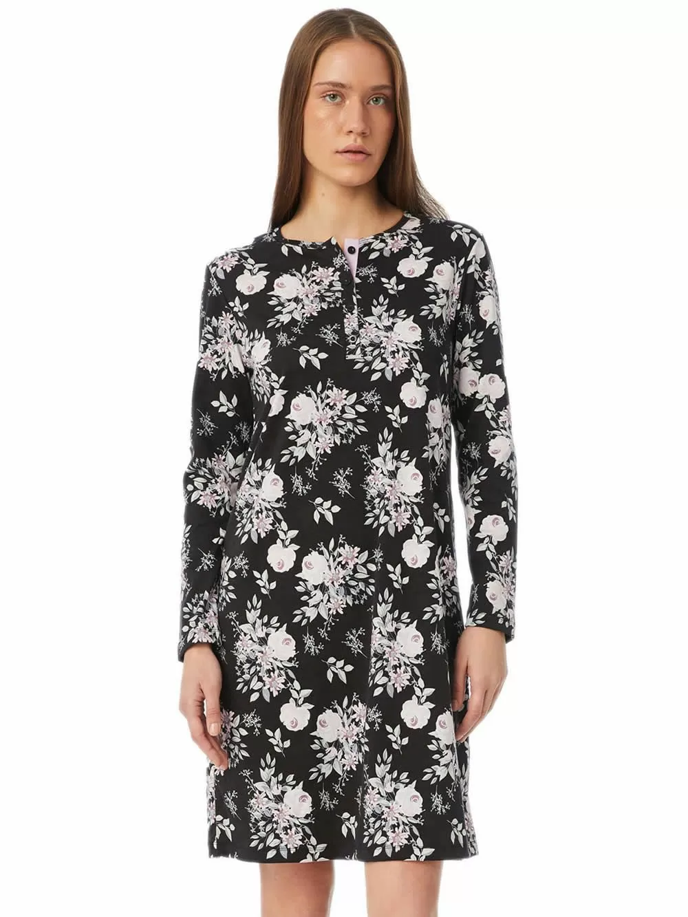 Γυναικείο Νυχτικό MINERVA Sunday - Νέα Μαμά - 100% Βαμβακερό 