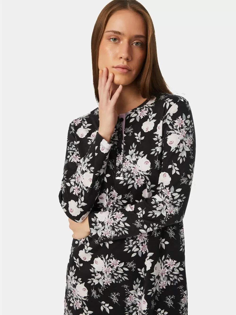 Γυναικείο Νυχτικό MINERVA Sunday - Νέα Μαμά - 100% Βαμβακερό 