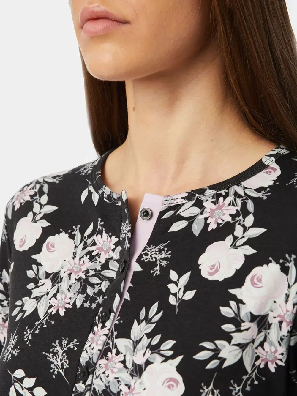 Γυναικείο Νυχτικό MINERVA Sunday - Νέα Μαμά - 100% Βαμβακερό 