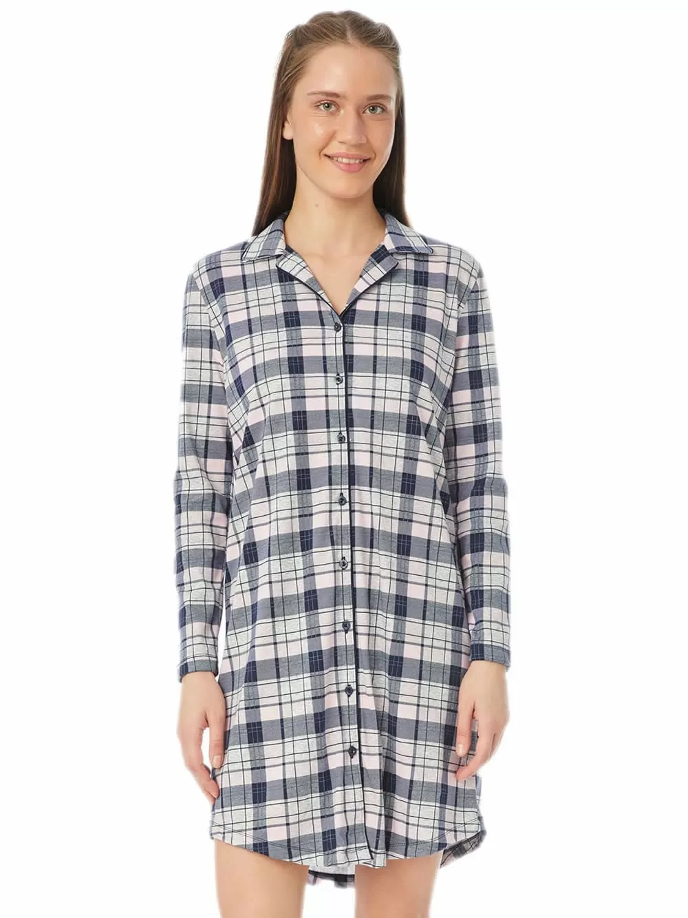 Γυναικείο Πουκαμίσα Νυχτικό MINERVA Relax - 100% Βαμβακερό 