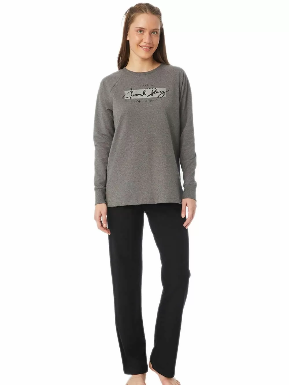 Γυναικεία Φόρμα Homewear Φούτερ MINERVA AMOR - 100% Βαμβάκι Interlock