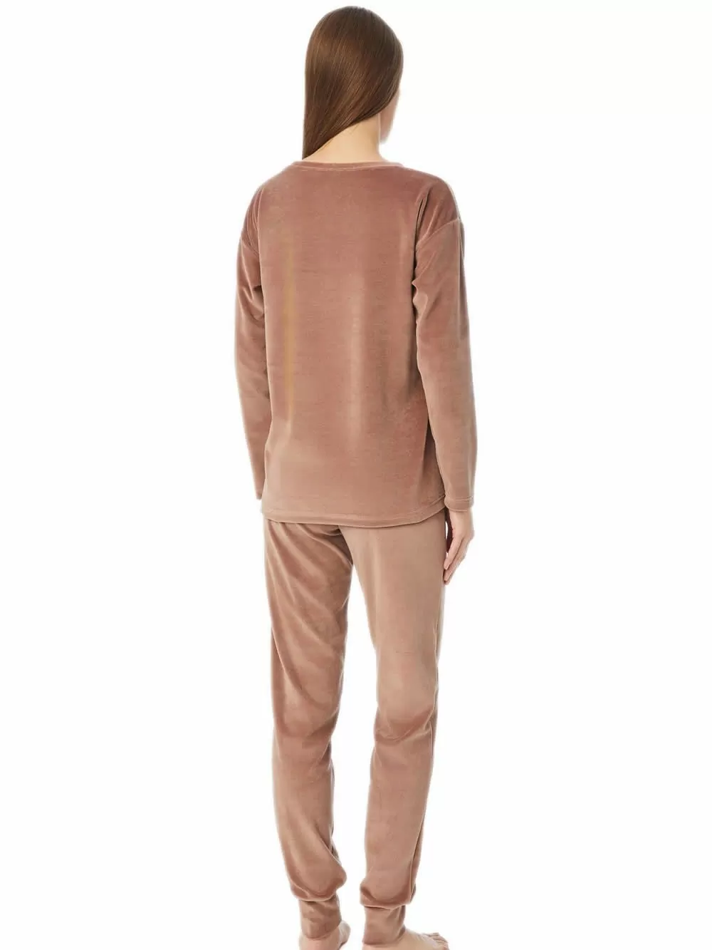 Πυτζάμα Γυναικεία MINERVA Velvet Animal Print - Απαλό Βελούδο - Extra Ζεστή 