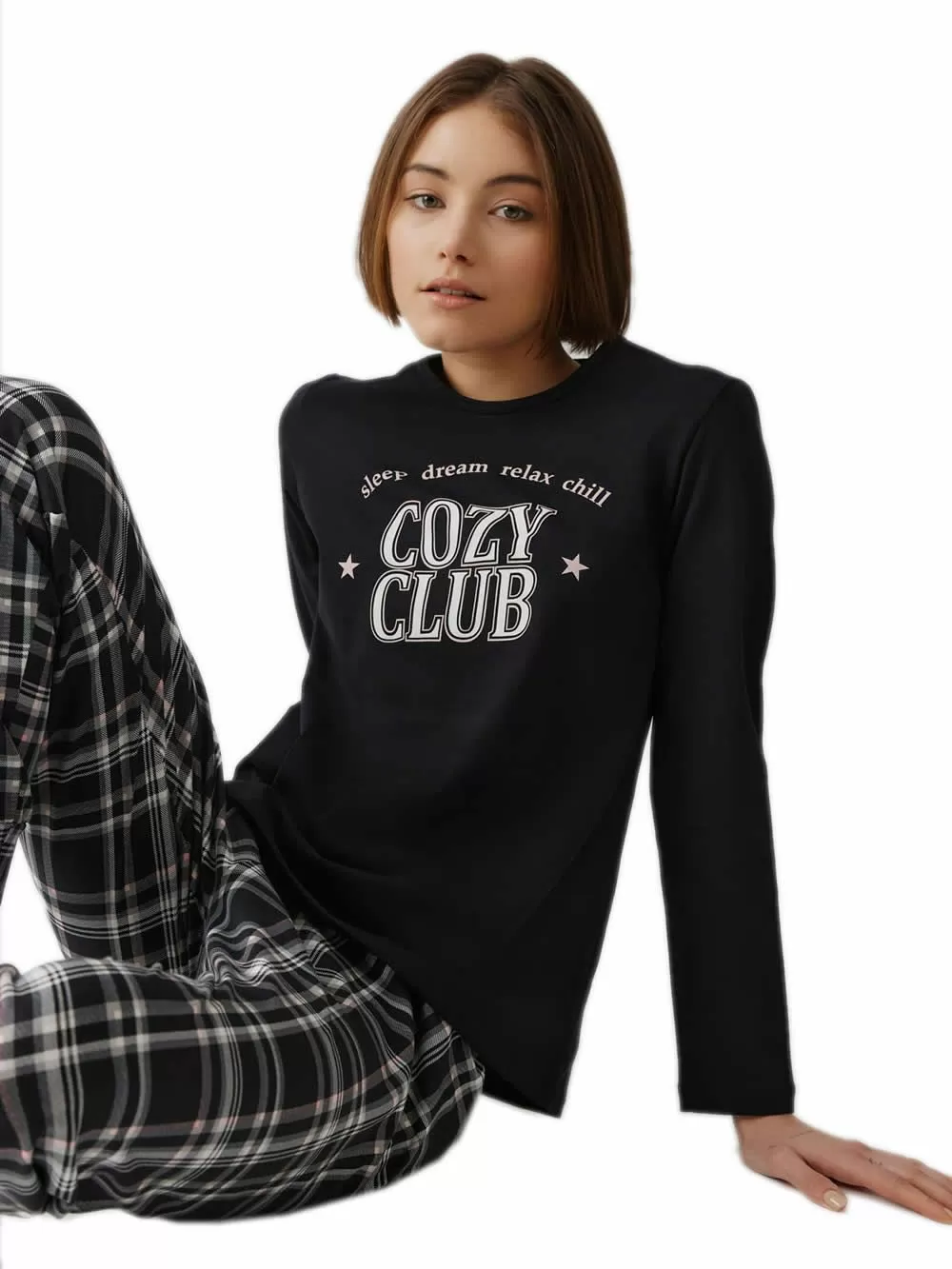 Γυναικεία Πυτζάμα MINERVA Cosy Club - 100% Βαμβάκι Interlock