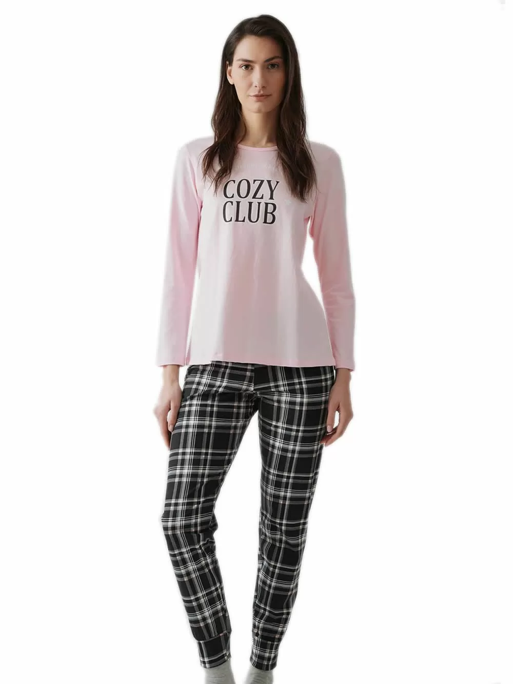 Γυναικεία Πυτζάμα MINERVA Cosy Club - 100% Βαμβάκι Interlock