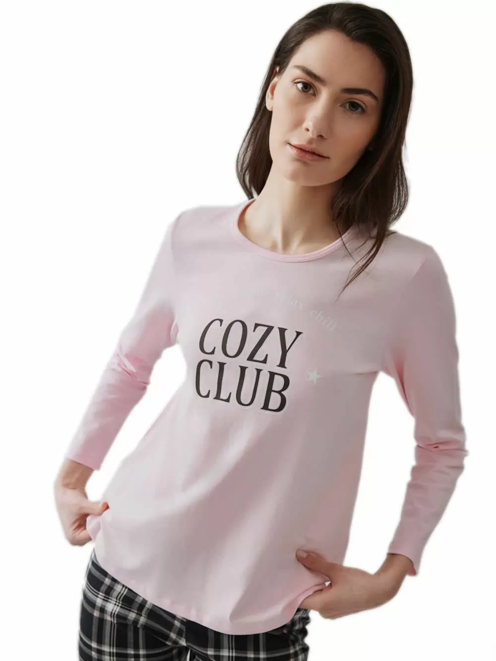 Γυναικεία Πυτζάμα MINERVA Cosy Club - 100% Βαμβάκι Interlock