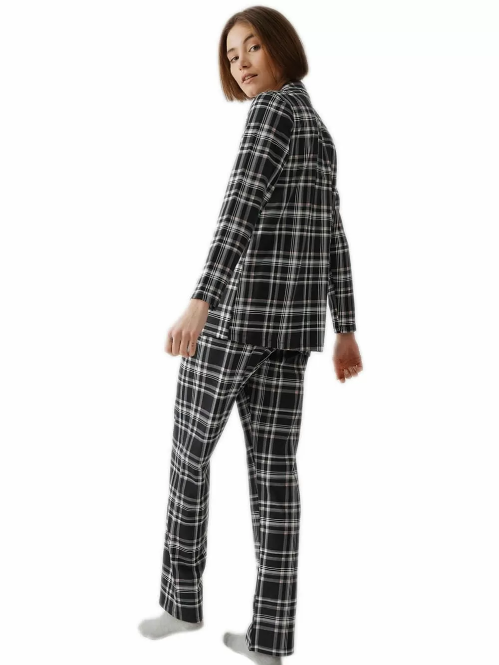 Γυναικεία Πυτζάμα MINERVA Cosy Club - Κουμπιά - 100% Βαμβάκι Interlock