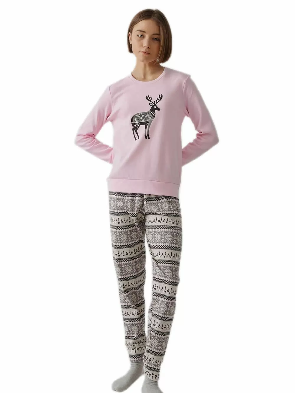 Γυναικεία Πυτζάμα MINERVA Nordic - 100% Βαμβάκι Interlock