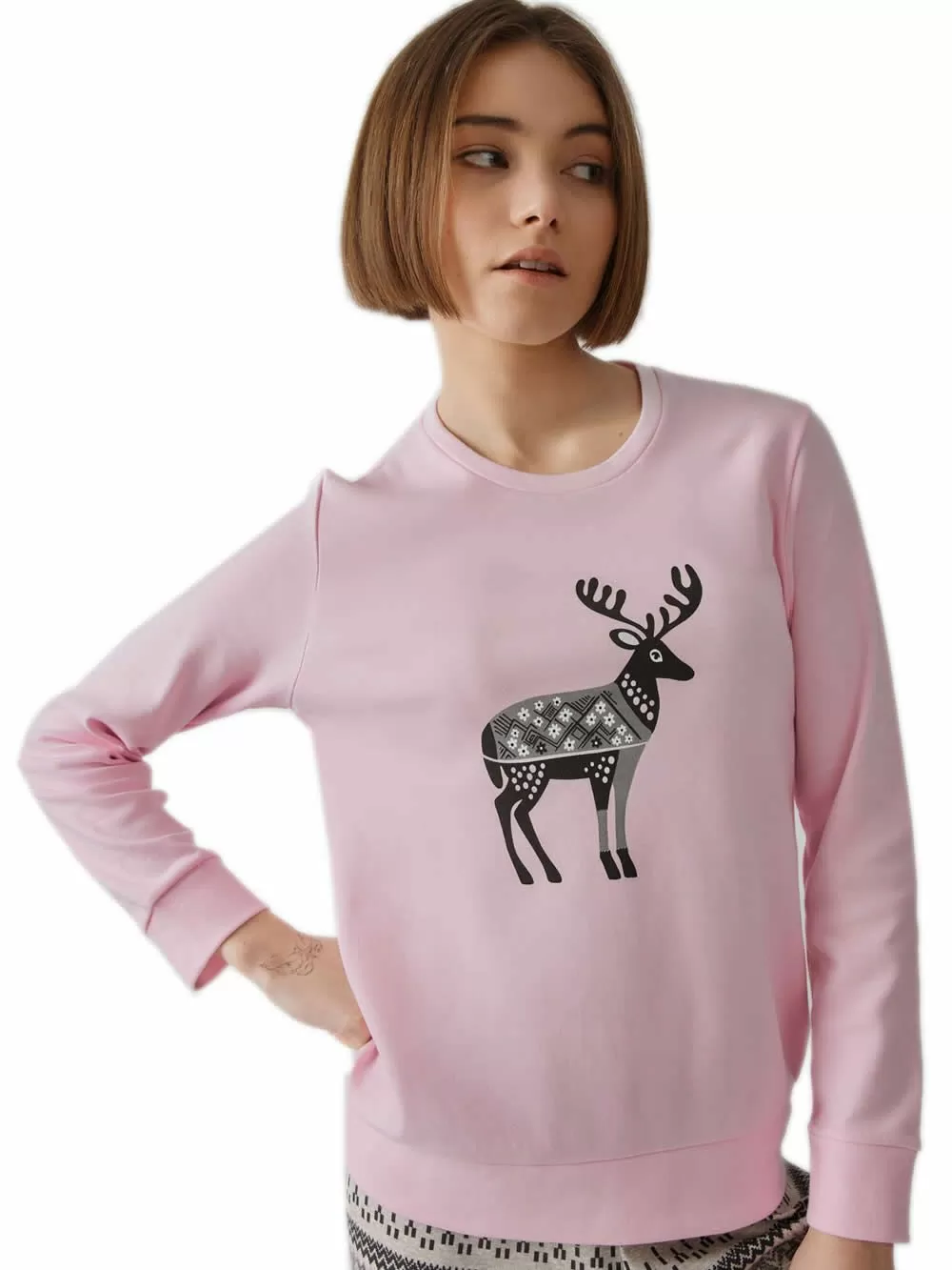 Γυναικεία Πυτζάμα MINERVA Nordic - 100% Βαμβάκι Interlock