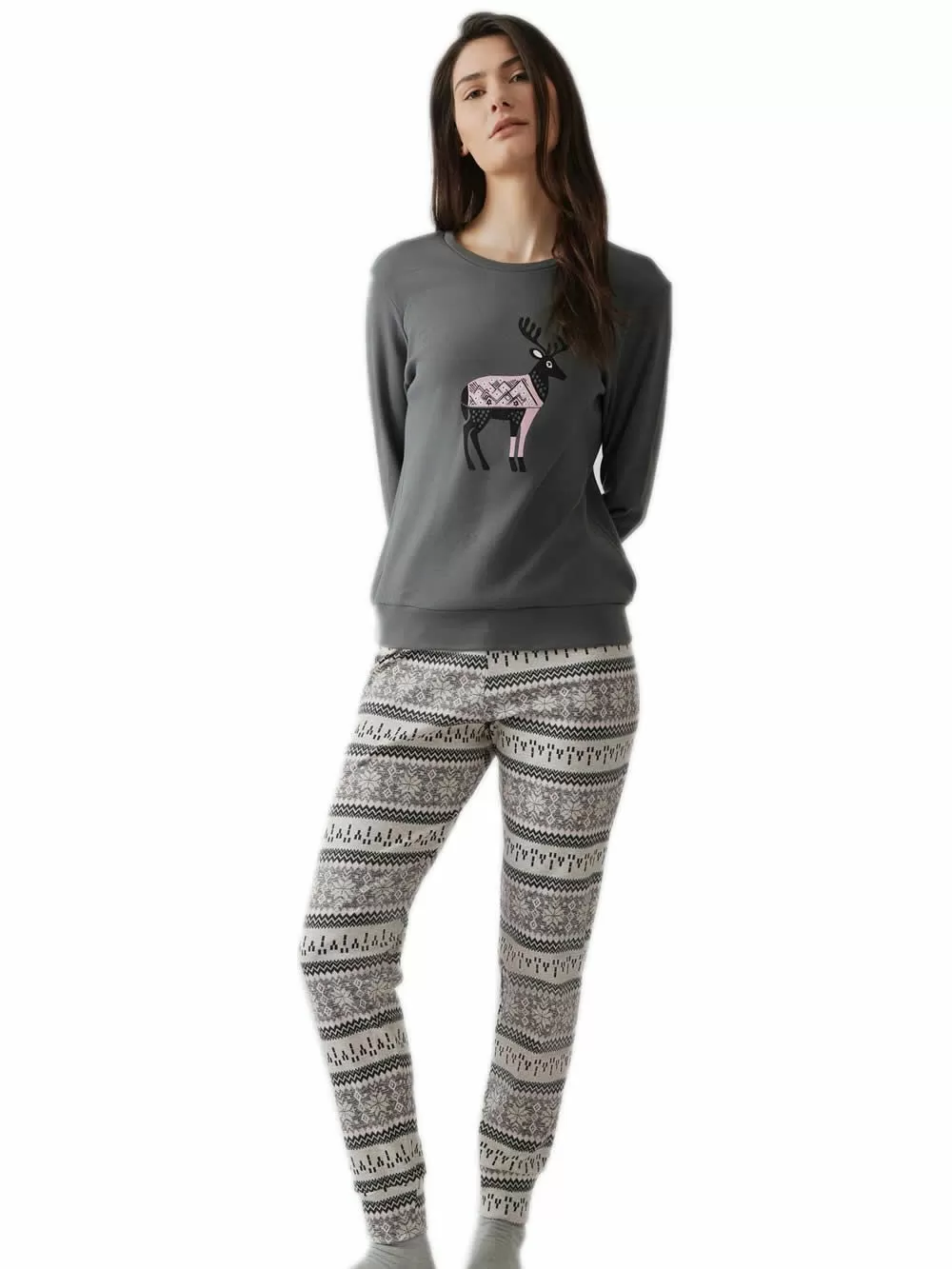 Γυναικεία Πυτζάμα MINERVA Nordic - 100% Βαμβάκι Interlock