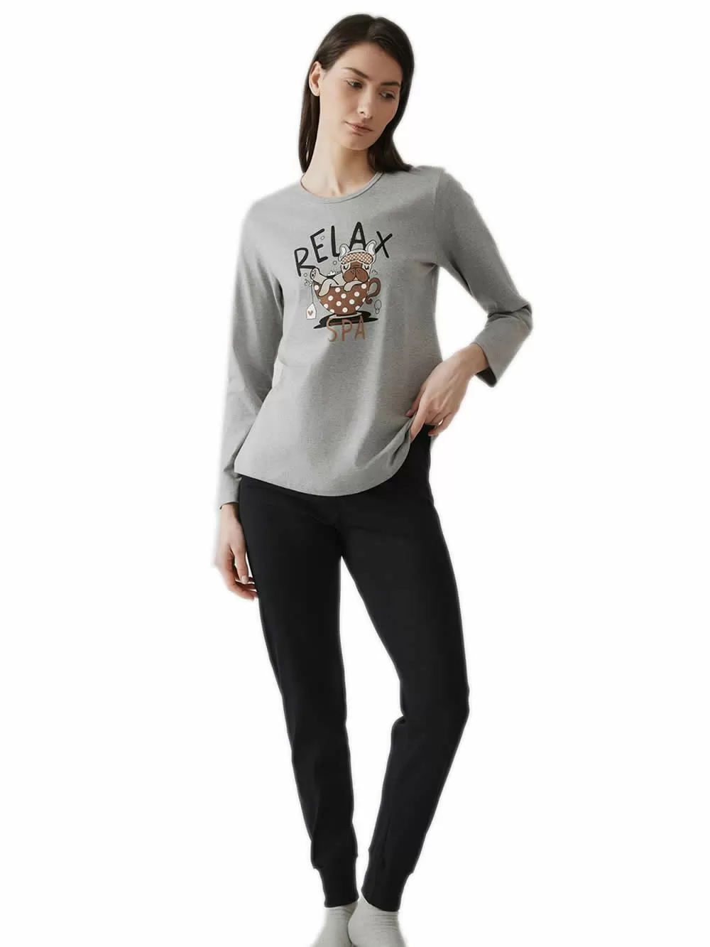 Γυναικεία Πυτζάμα MINERVA Relax - 100% Βαμβάκι Interlock