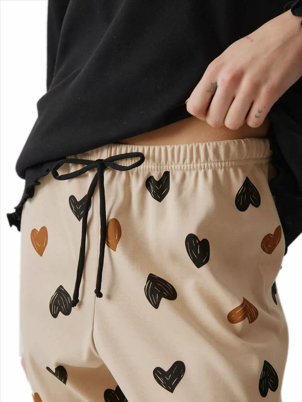 Γυναικεία Πυτζάμα MINERVA Coffee Queen - 100% Βαμβάκι Interlock