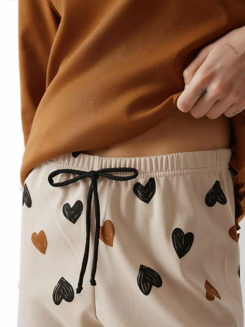 Γυναικεία Πυτζάμα MINERVA Coffee Queen - 100% Βαμβάκι Interlock