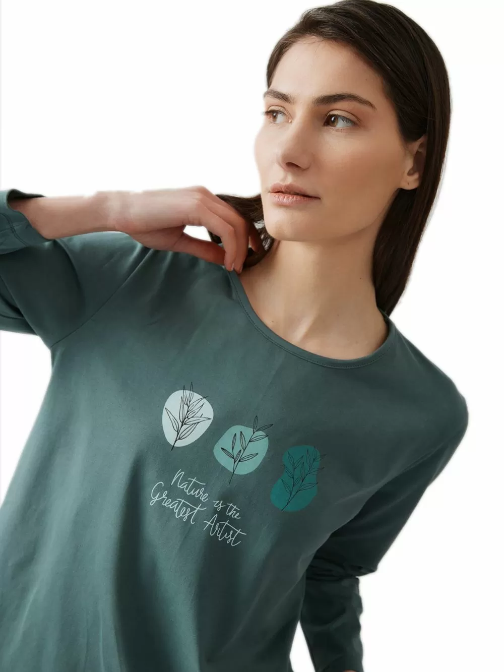 Γυναικεία Πυτζάμα MINERVA Enjoy Life - 100% Βαμβάκι Interlock