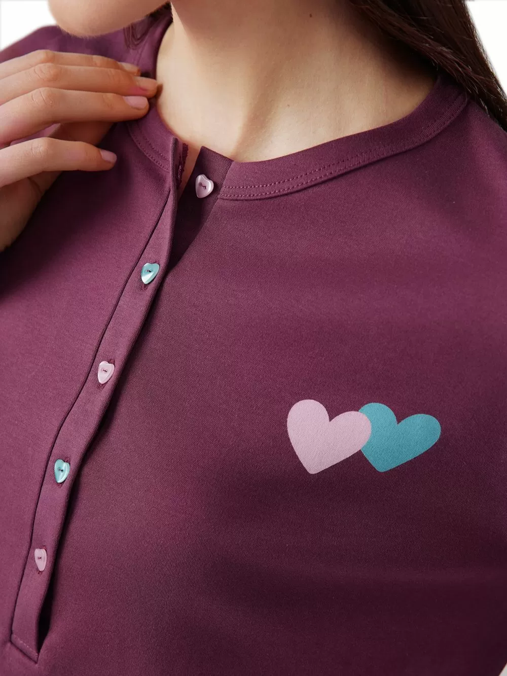 Γυναικείο Νυχτικό MINERVA Maternity - Νέα Μαμά - 100% Βαμβάκι Interlock