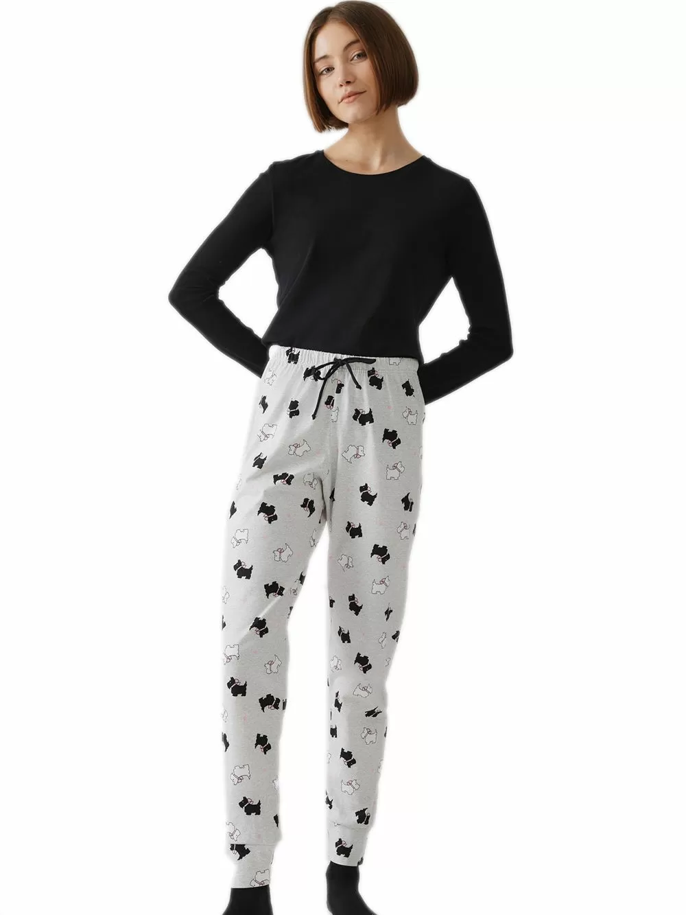 Γυναικείο Παντελόνι MINERVA Print - 100% Βαμβάκι Interlock