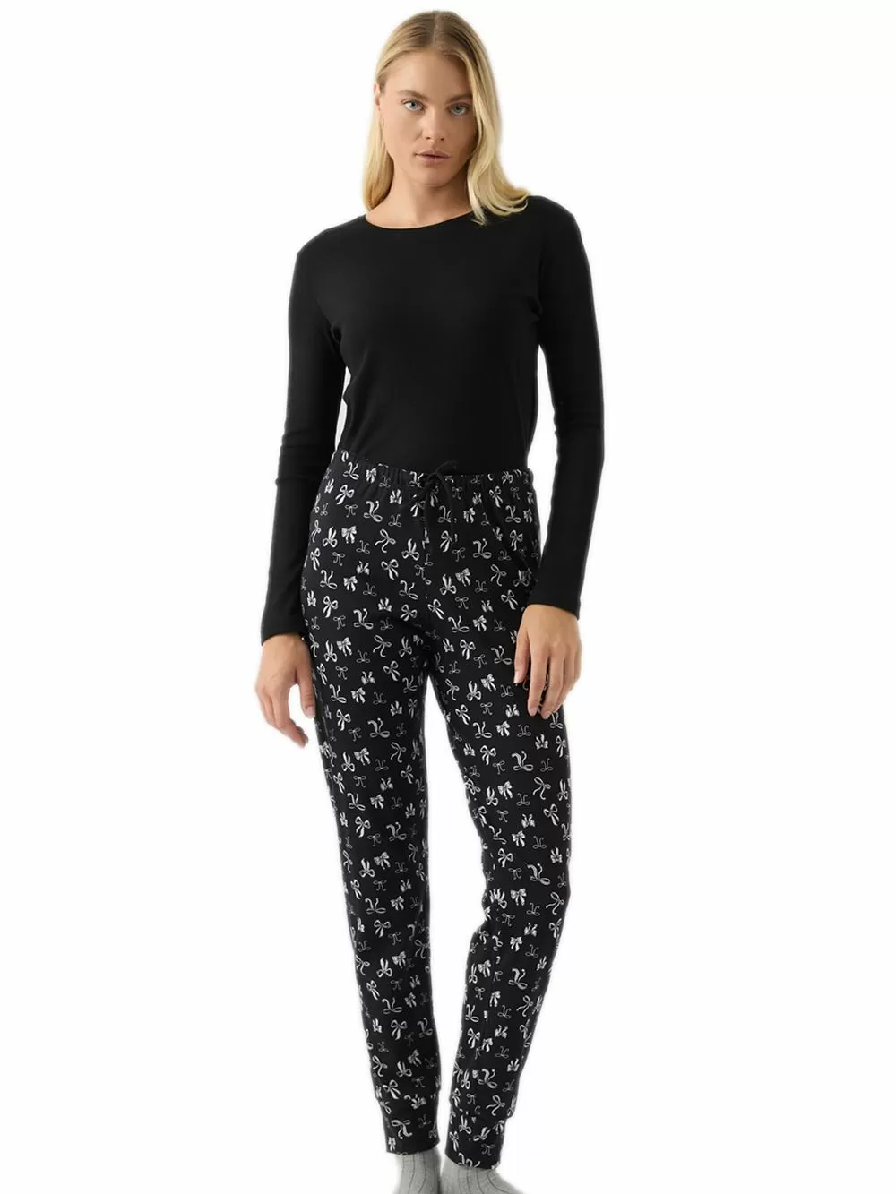 Γυναικείο Παντελόνι MINERVA Print - 100% Βαμβάκι Interlock