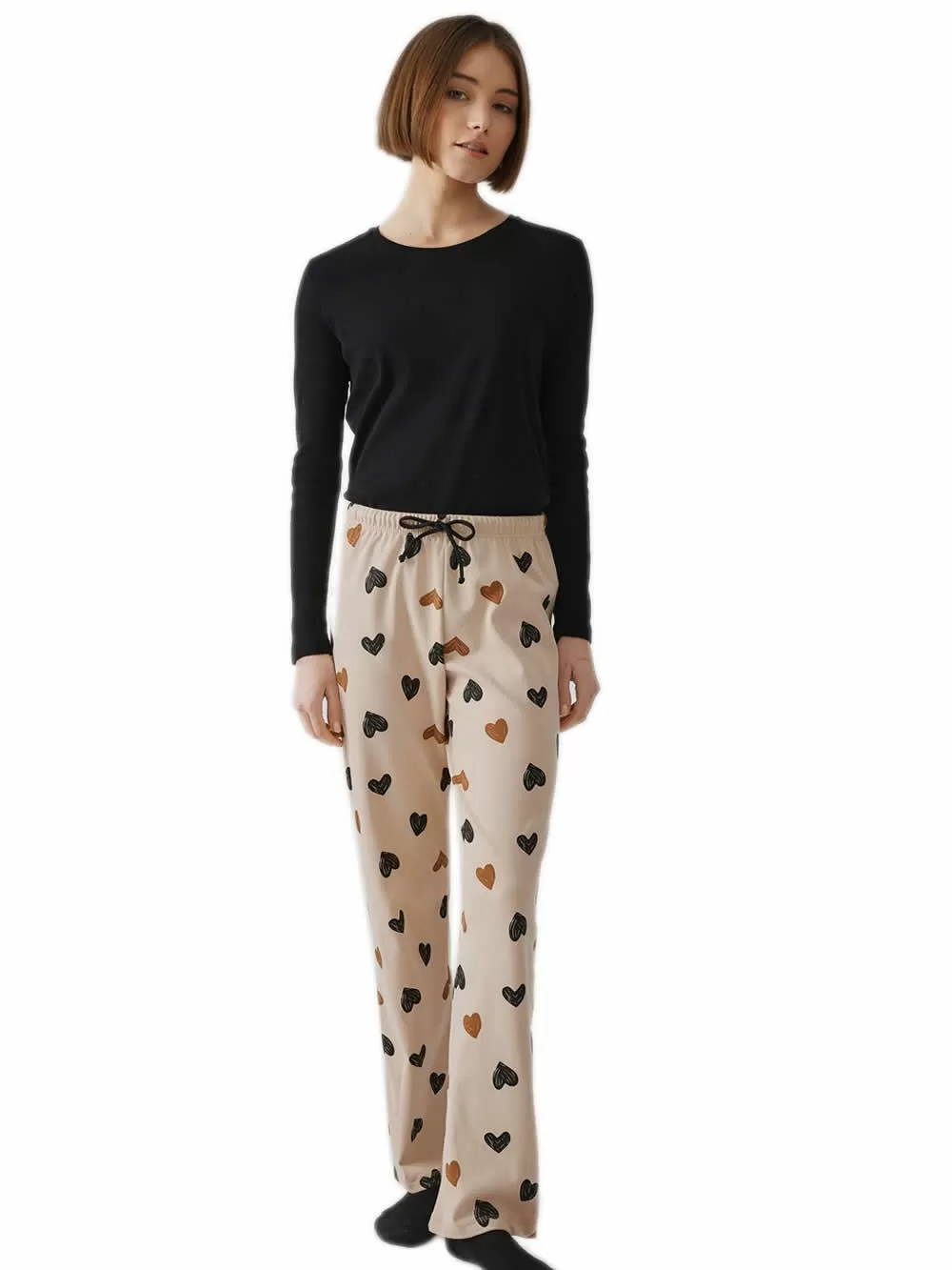 Γυναικείο Παντελόνι MINERVA Print - 100% Βαμβάκι Interlock