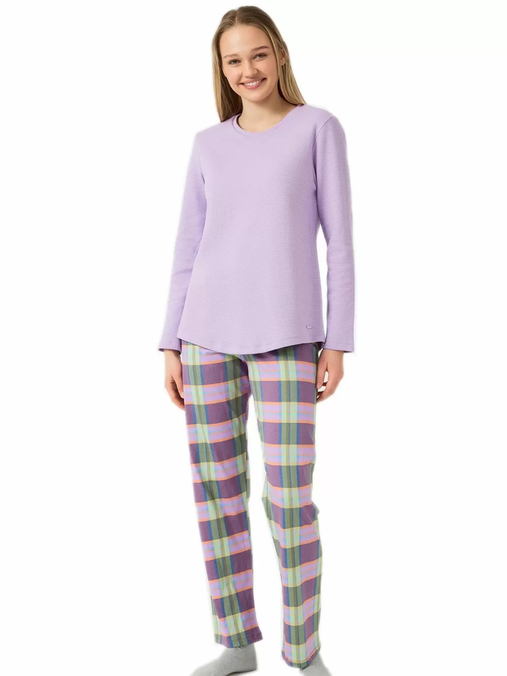 Γυναικεία Πυτζάμα MINERVA Waffle - 100% Ποιοτικό Βαμβάκι