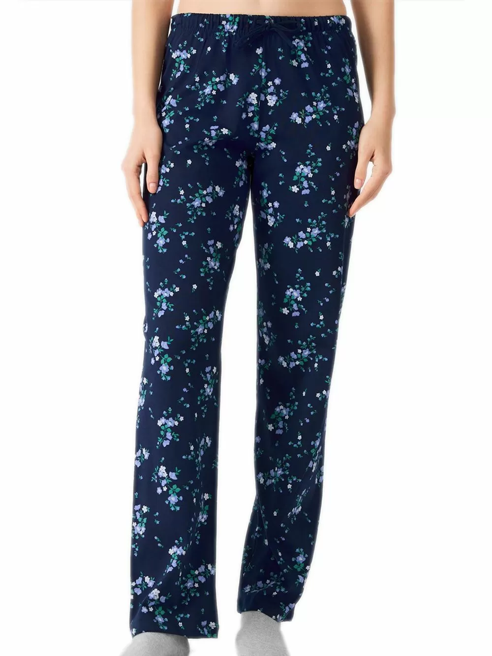 Γυναικείο Παντελόνι MINERVA - Floral Σχέδιο - 100% Βαμβάκι Interlock