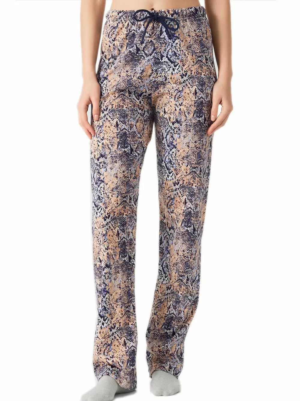 Γυναικείο Παντελόνι MINERVA Print - 100% Βαμβάκι Interlock 