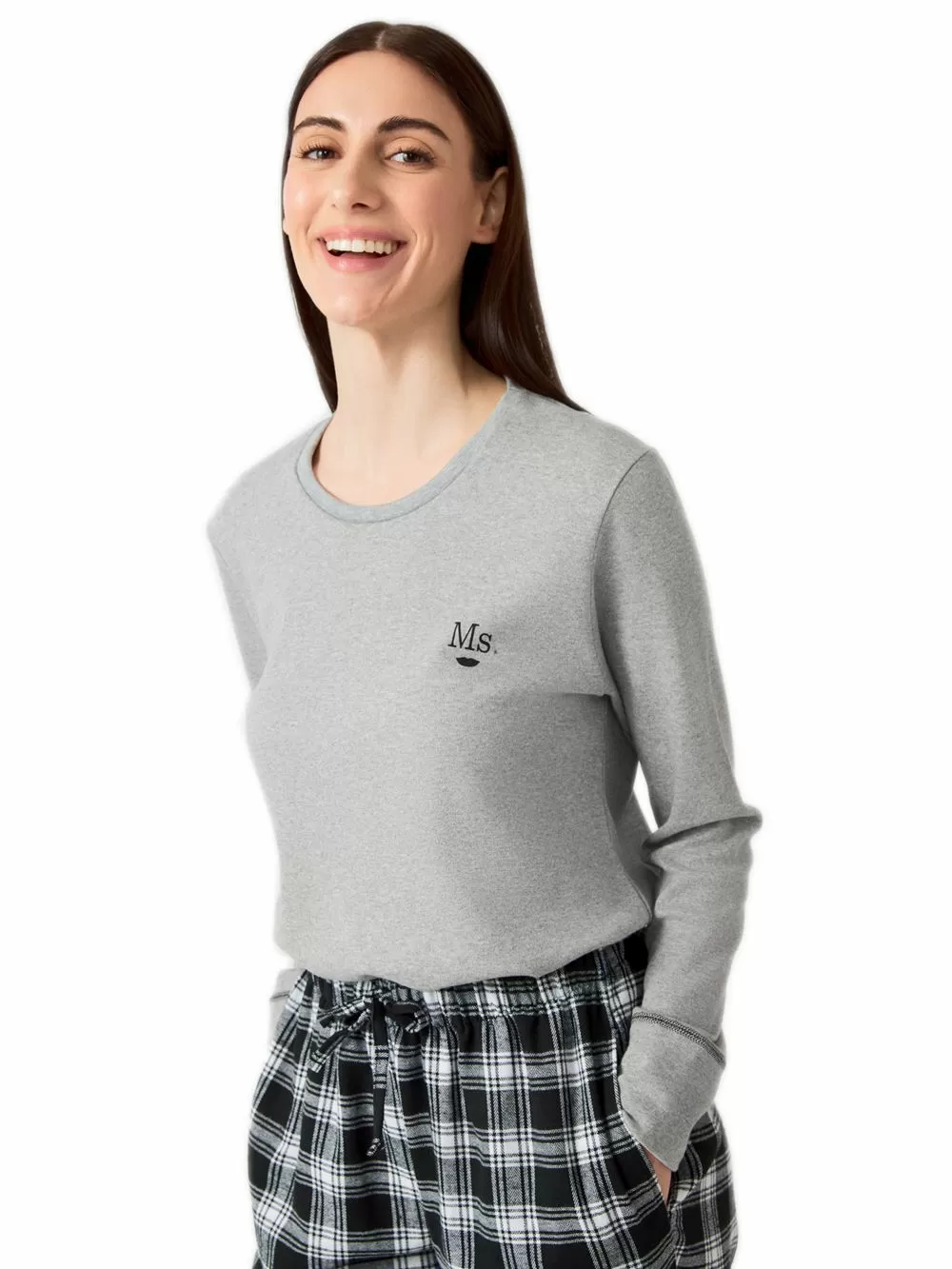 Γυναικεία Πυτζάμα MINERVA MS Καρό - 100% Βαμβάκι Interlock