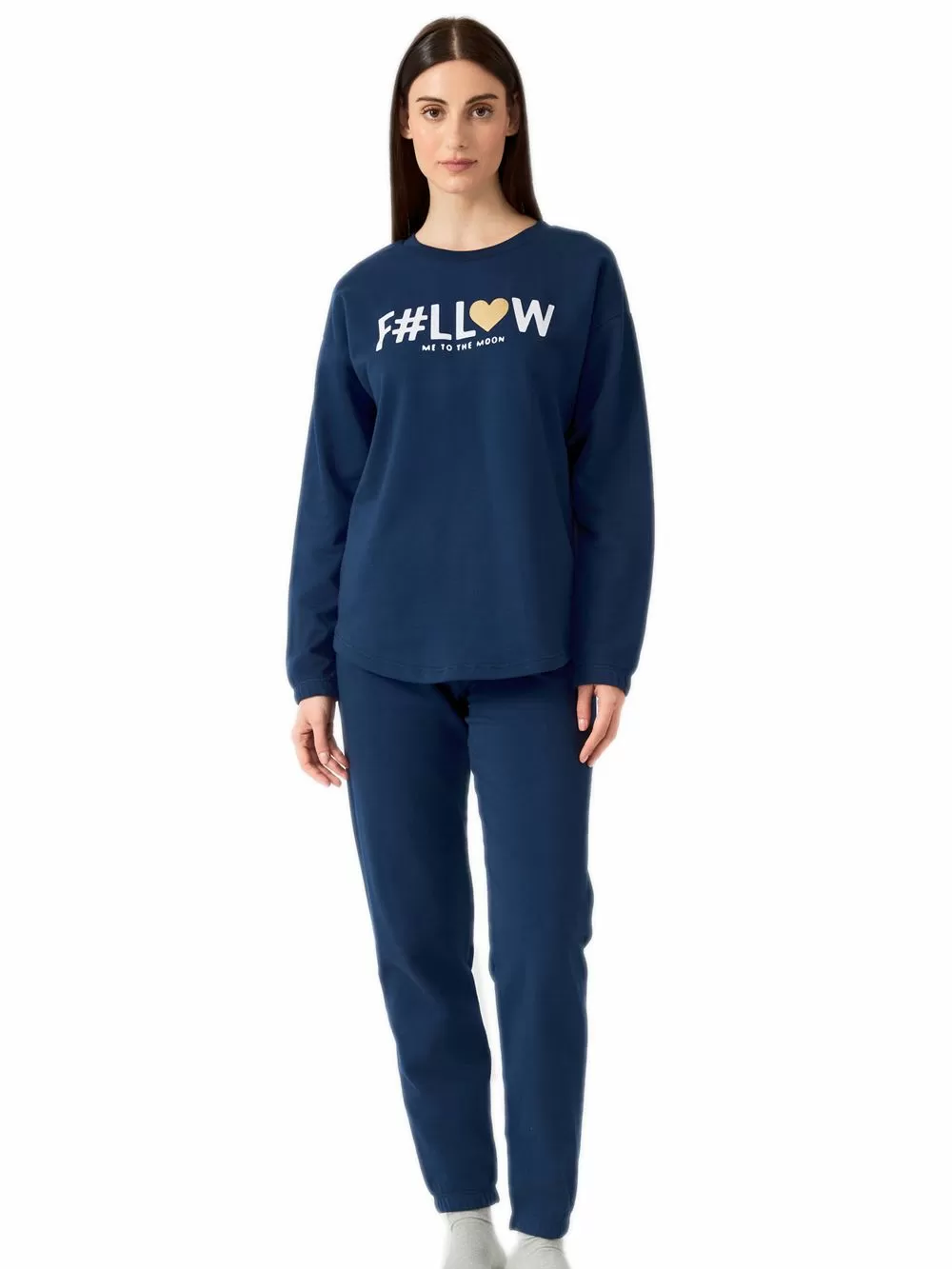 Γυναικεία Homewear Φόρμα MINERVA Follow Me Φούτερ - 100% Βαμβάκι Interlock