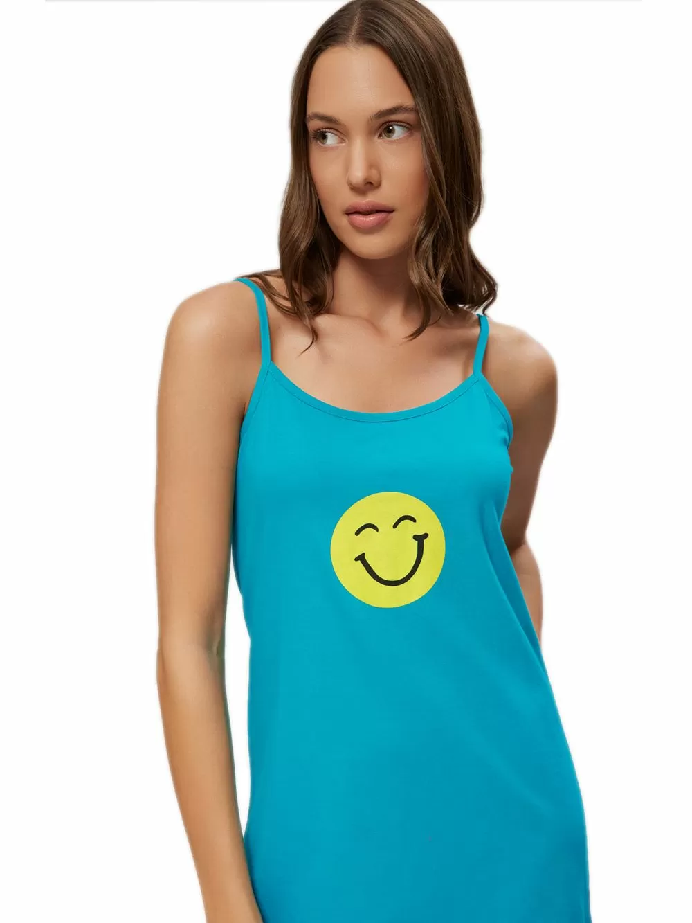 Γυναικείο Νυχτικό MINERVA Smiles - 100% Βαμβακερό