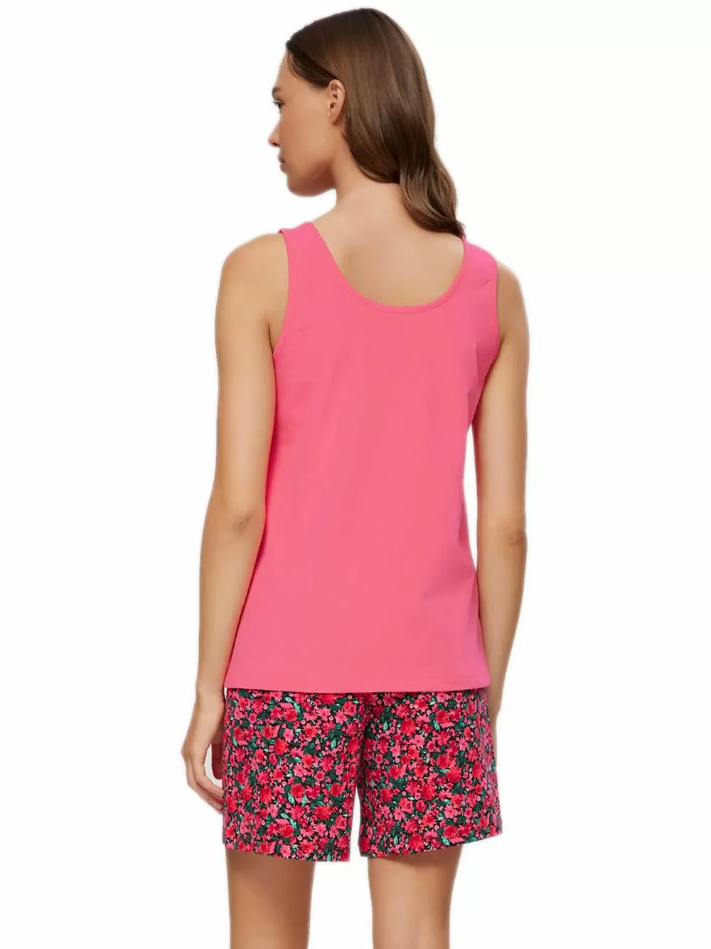 Γυναικεία Πυτζάμα MINERVA Bonjour - 100% Βαμβακερή - Floral Σχέδιο