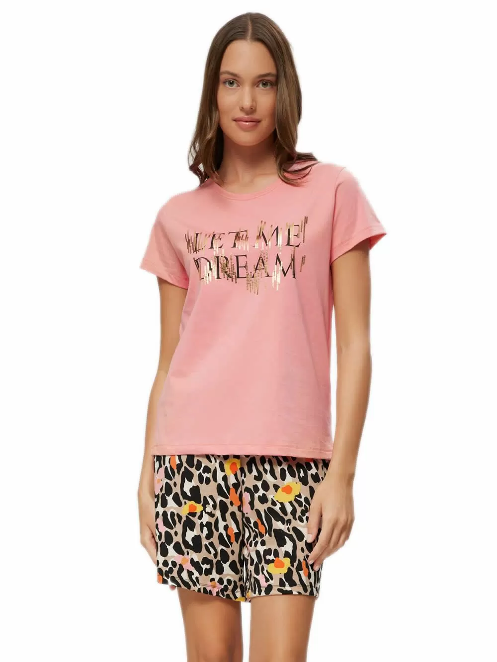 Γυναικεία Πυτζάμα MINERVA Animal Dream - 100% Βαμβακερή