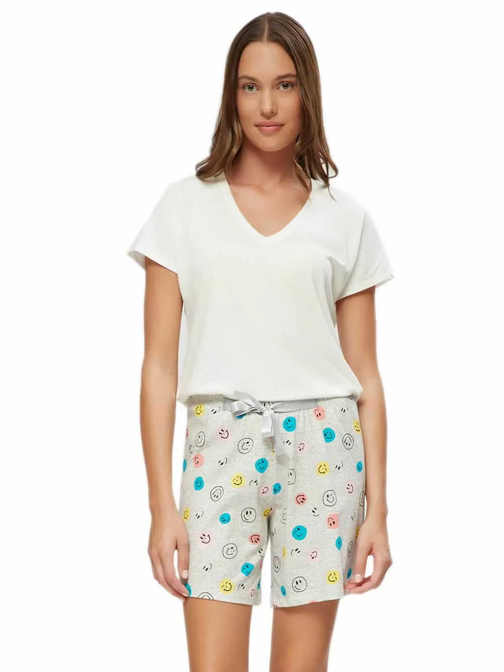 MINERVA Γυναικείο Μακρύ Σορτς Smile - 100% Βαμβακερό 