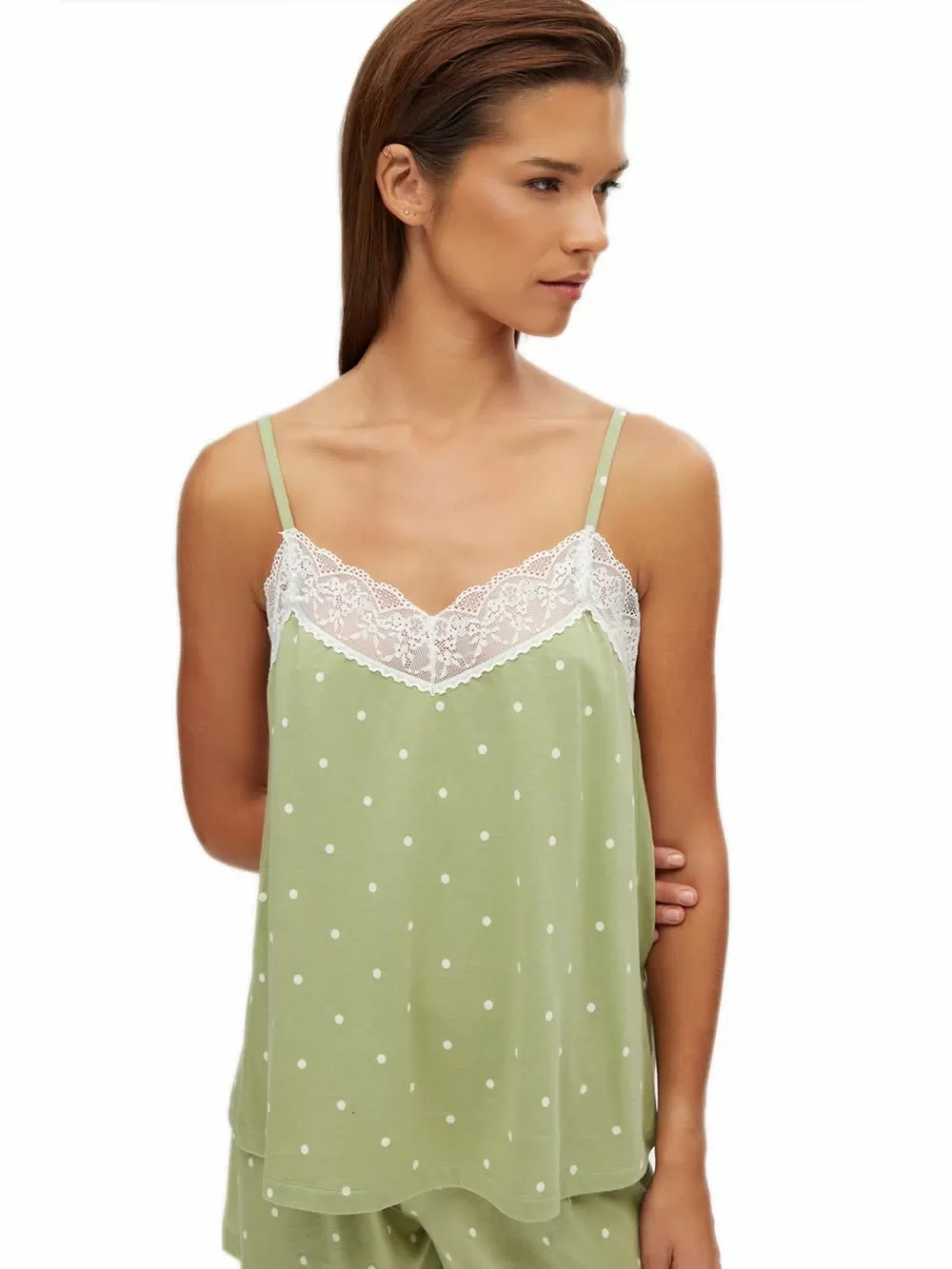 Γυναικεία Πυτζάμα MINERVA Lace - Απαλό Modal/Βαμβάκι - Δαντέλα