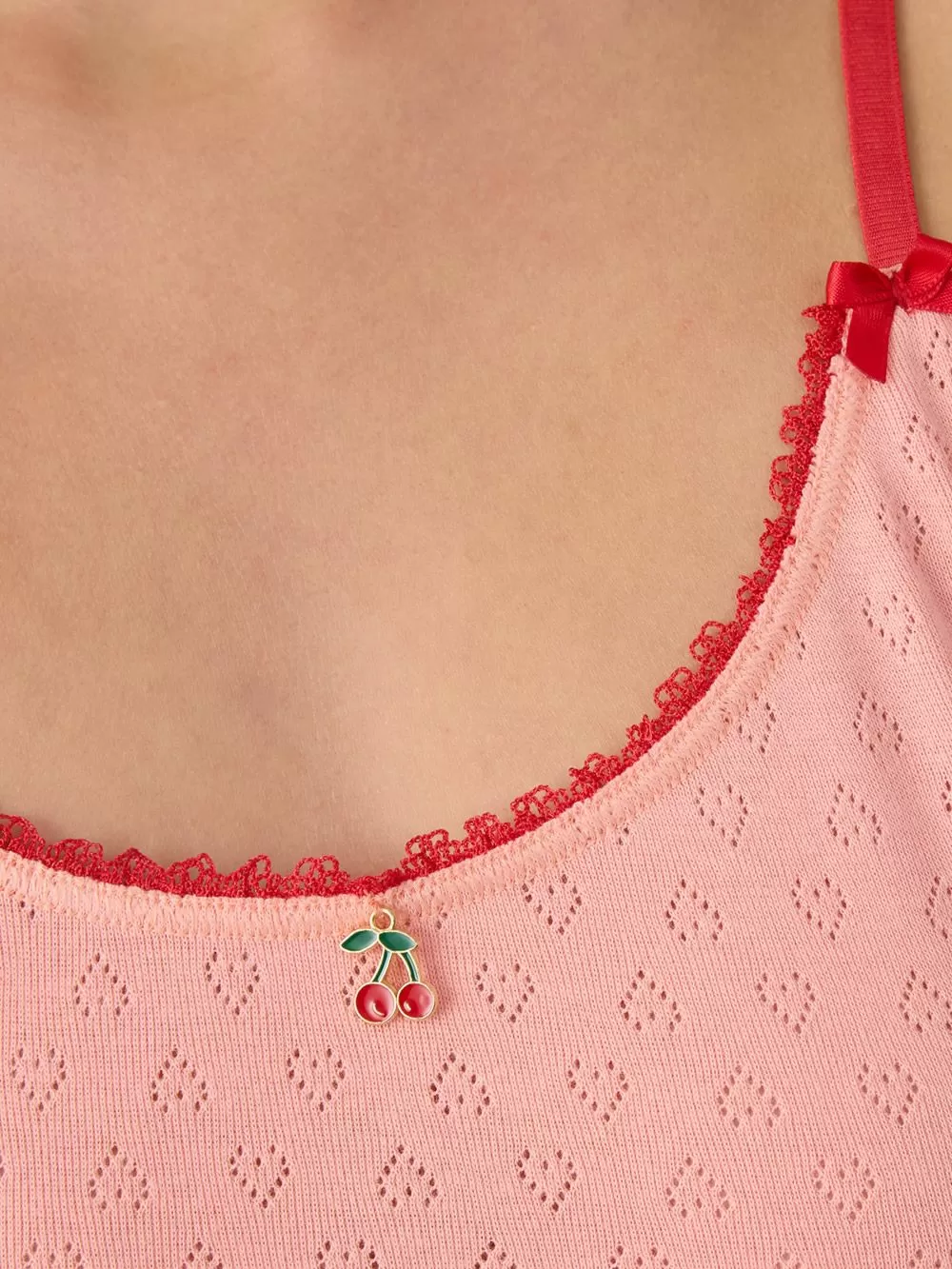 Γυναικείο Νυχτικό MINERVA - 100% Αγνό Βαμβάκι - Κόσμημα Cherries