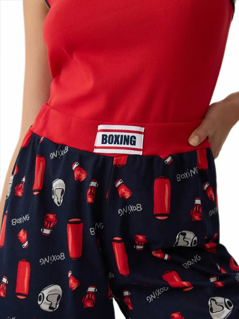 Γυναικεία Πυτζάμα MINERVA Boxing - 100% Βαμβακερή - Family