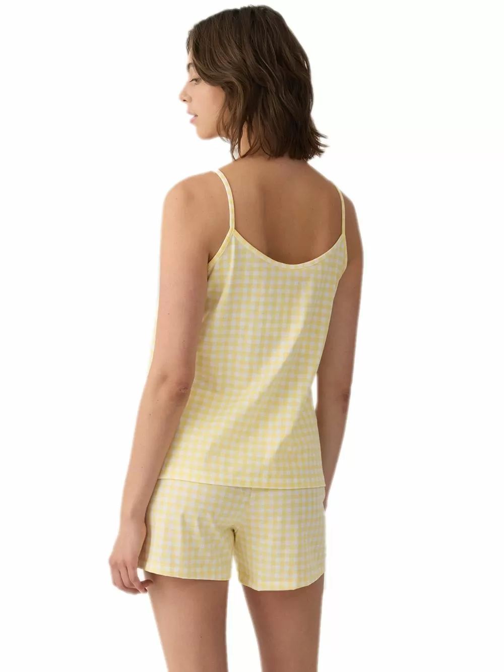 Γυναικεία Πυτζάμα MINERVA Lemons & Plaid - 100% Βαμβακερή 