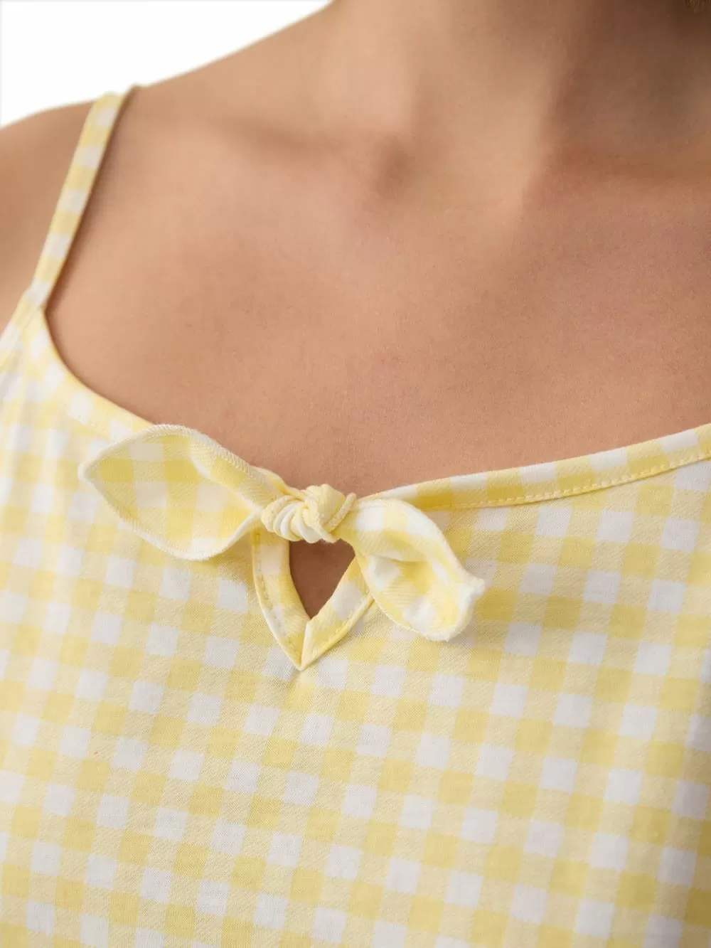 Γυναικεία Πυτζάμα MINERVA Lemons & Plaid - 100% Βαμβακερή 